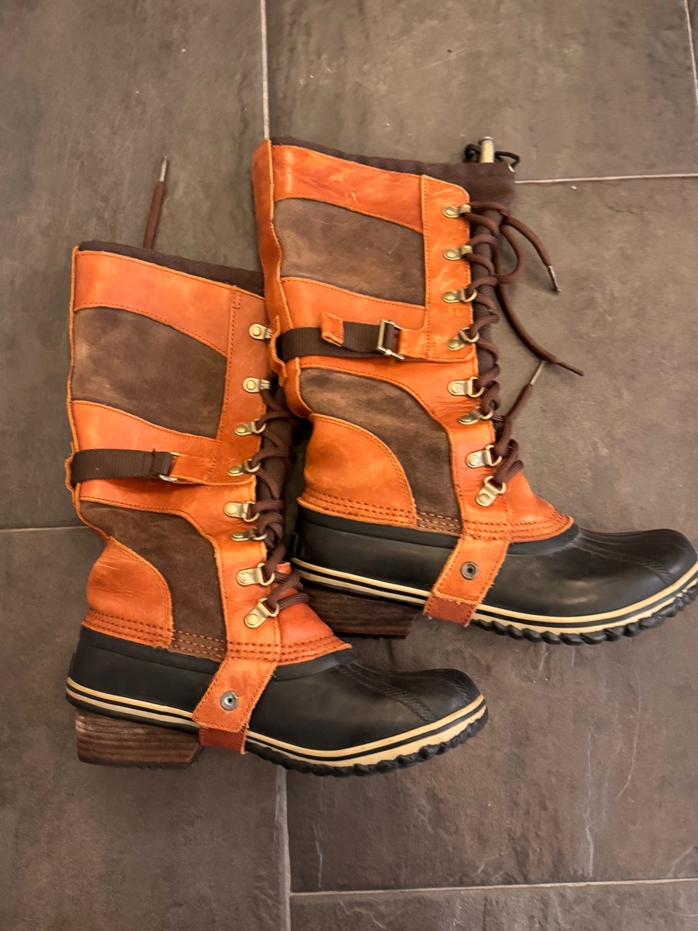 SOREL Conquest Carly Tall Winter Waterproof Boots - Size 8